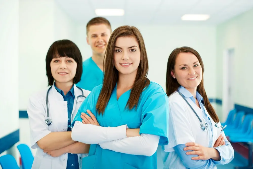 CRNA team in a hospital setting